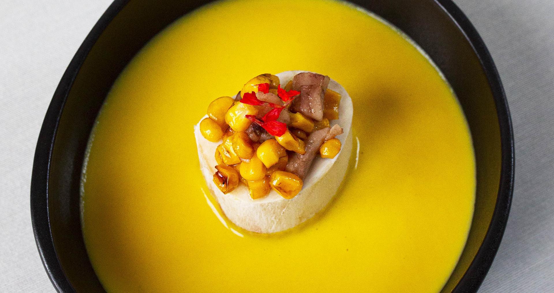 sweet corn veloute recipe banner taste explorer