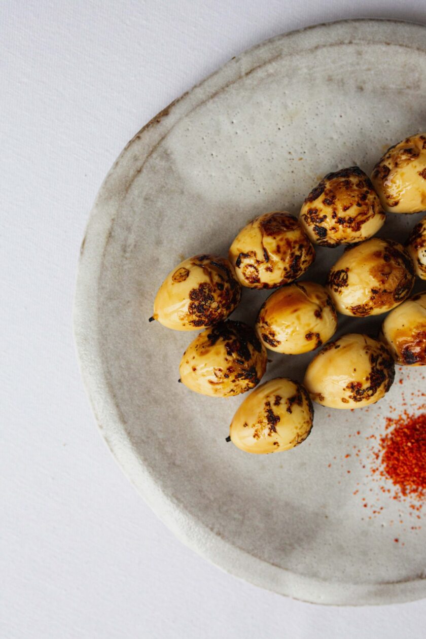 teriyaki quail eggs skewers food pairing