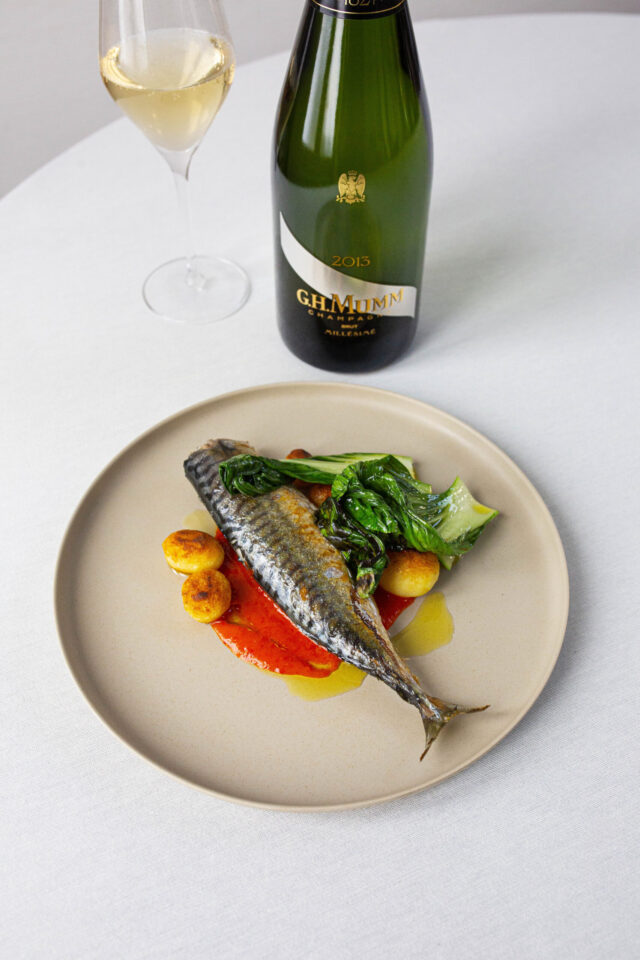 Mackerel & gochujang sauce G.H.Mumm