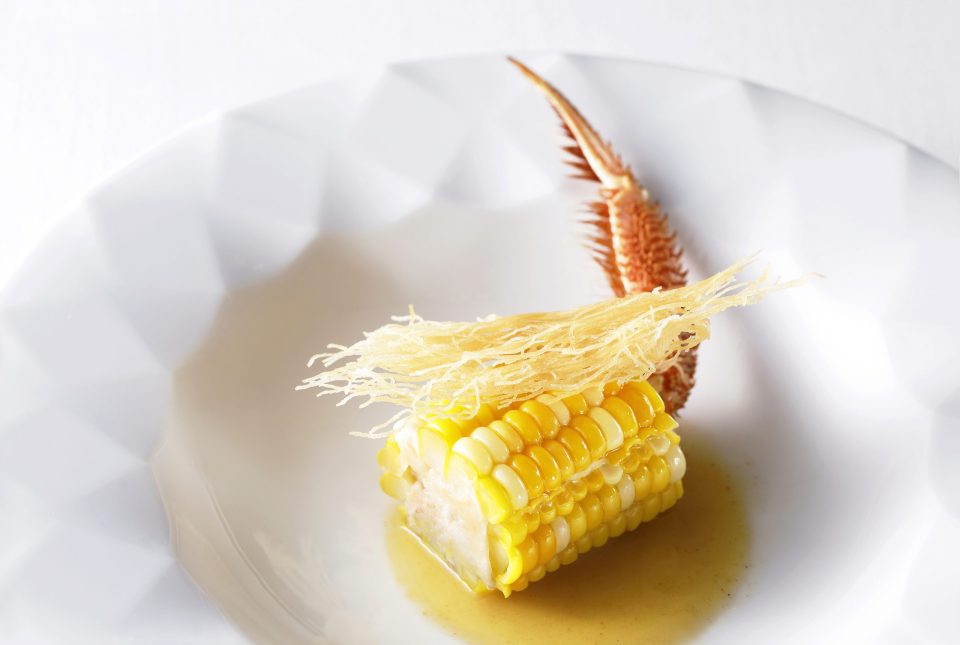 Kegani crab and Japanese sweet corn