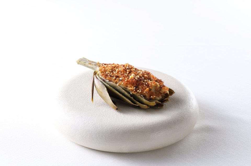 winter snow crab and artichoke gratin