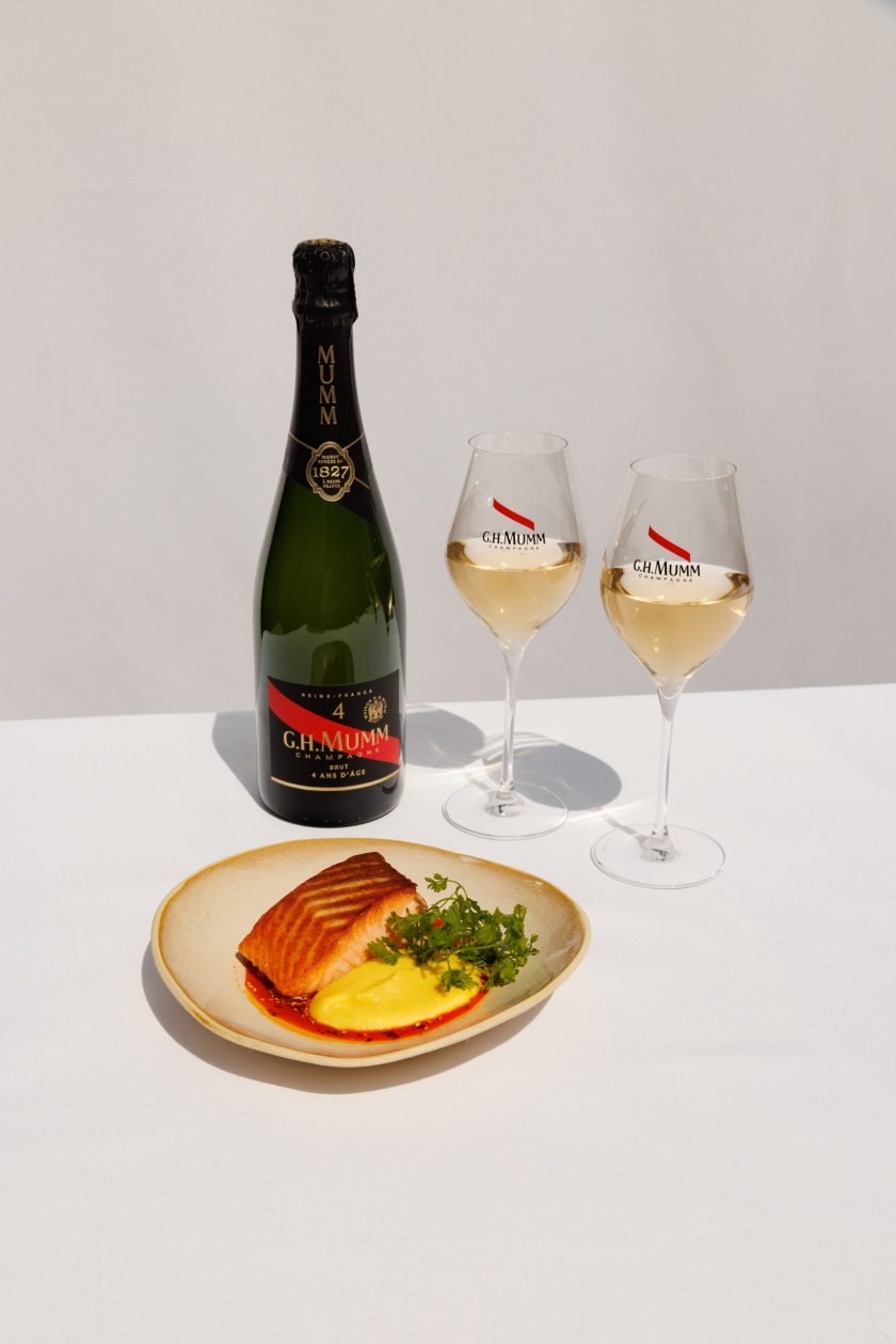 filet de saumon, purée