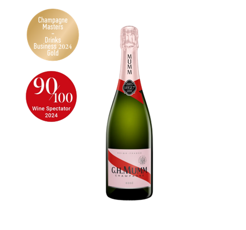 Mumm Rosé champagne awards - no background