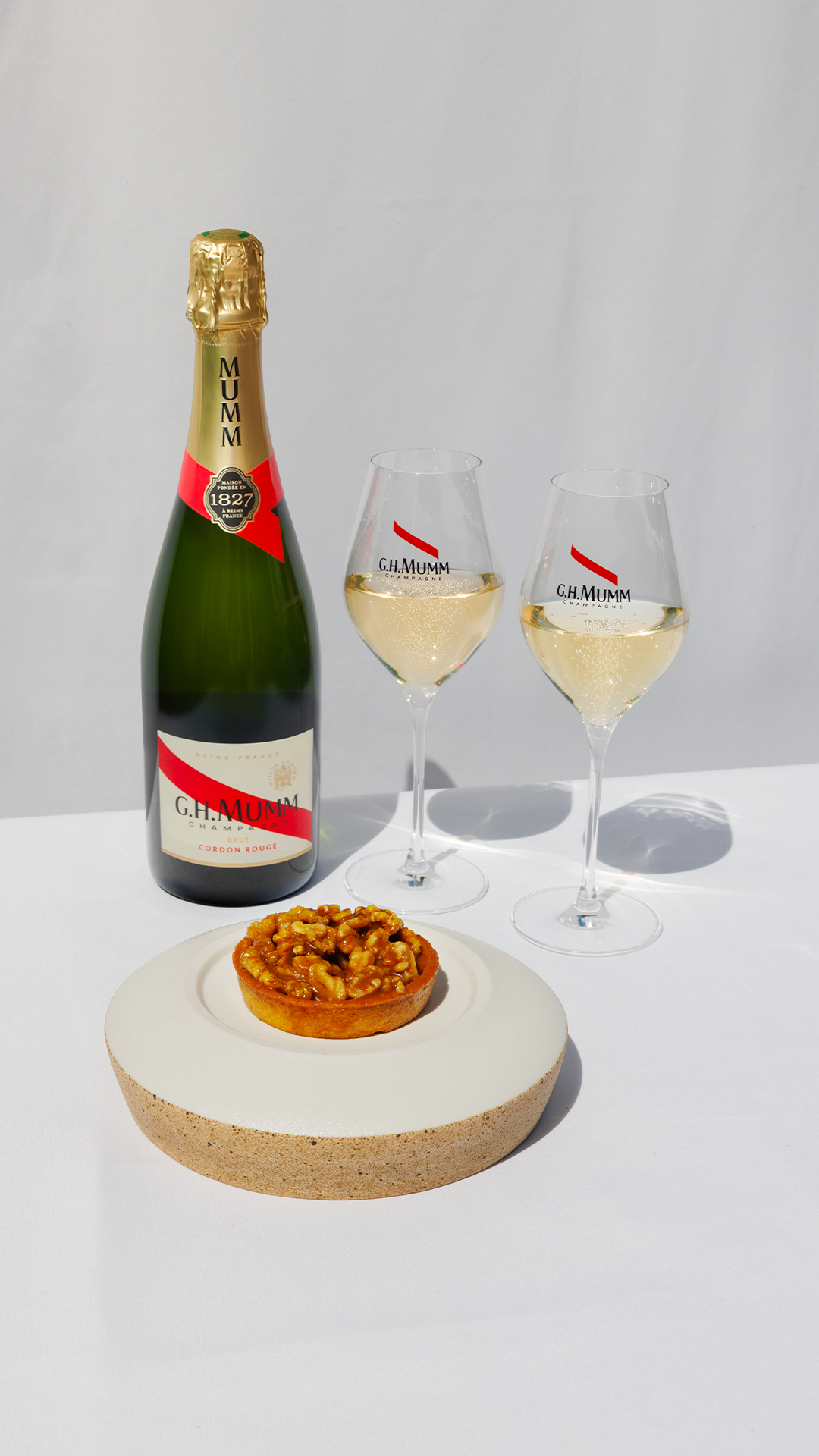 Tartlet caramelized peanuts - pairing Mumm Cordon Rouge