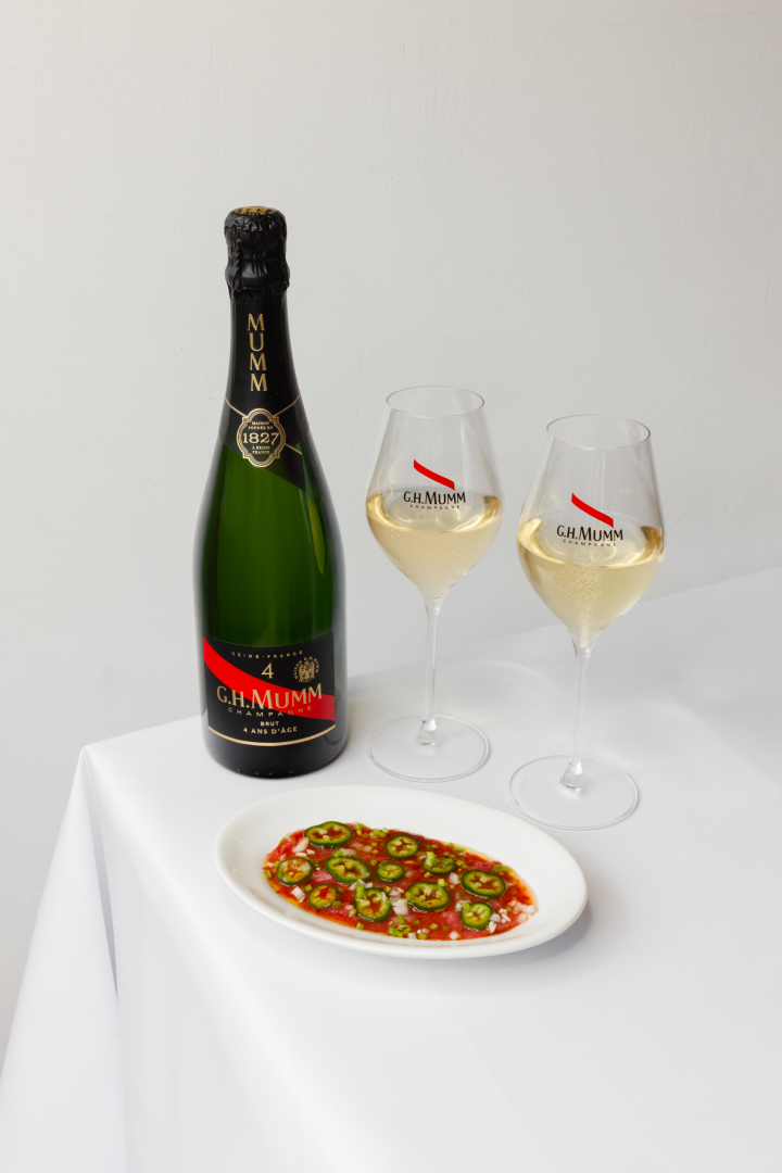 Vietnamese‑style beef carpaccio - pairing champagne mumm 4