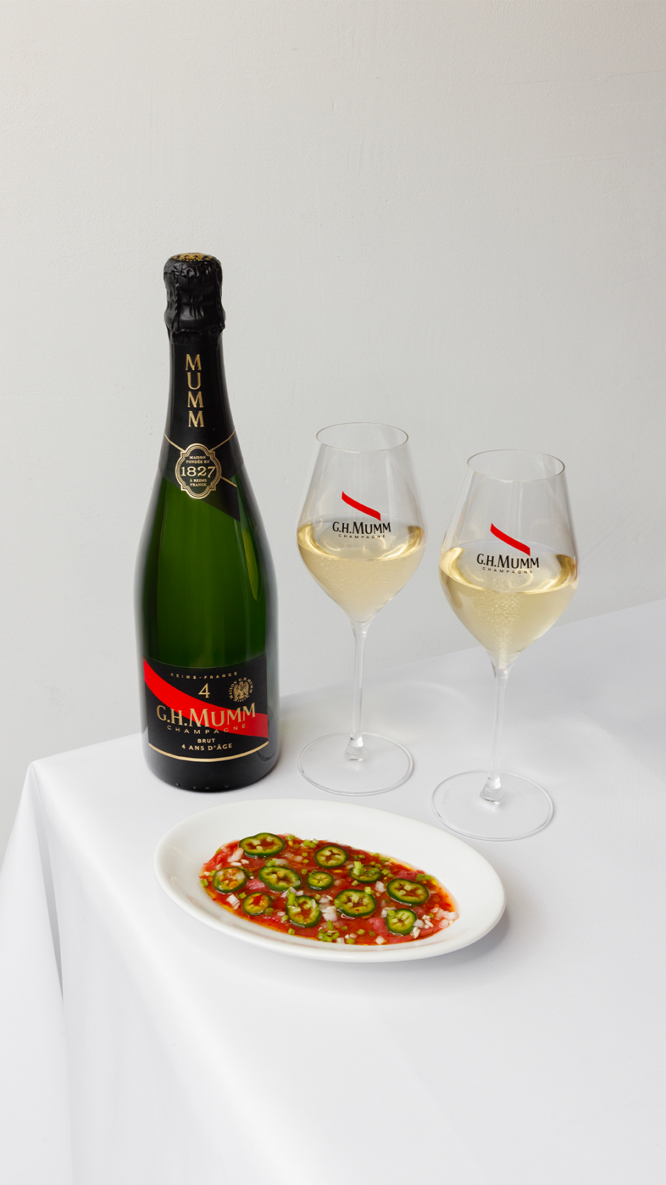 Carpaccio boeuf vietnamienne - accord Mumm 4 pairing