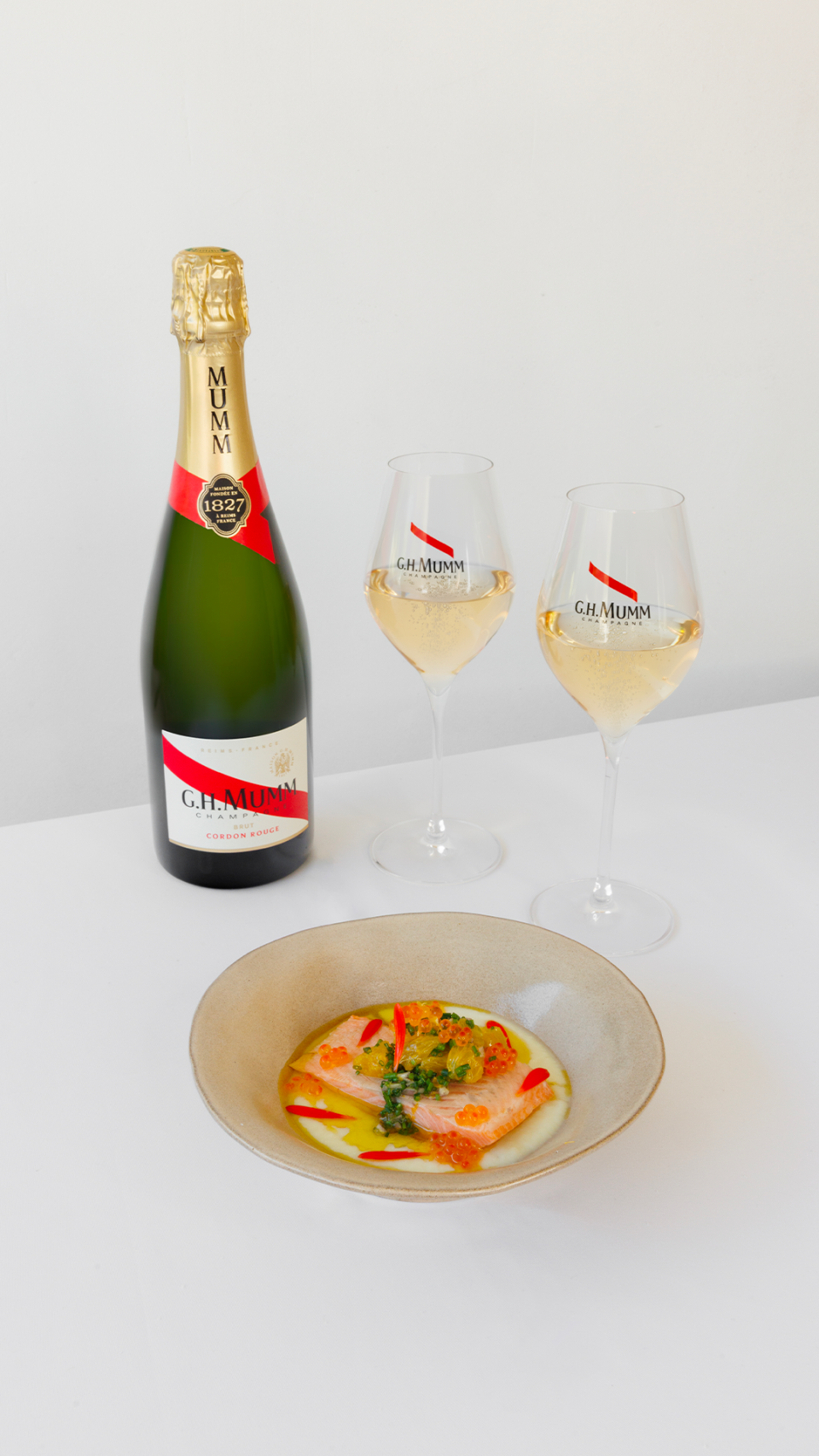 Truite pochée, vinaigrette chaude au beurre de noisette et agrumes