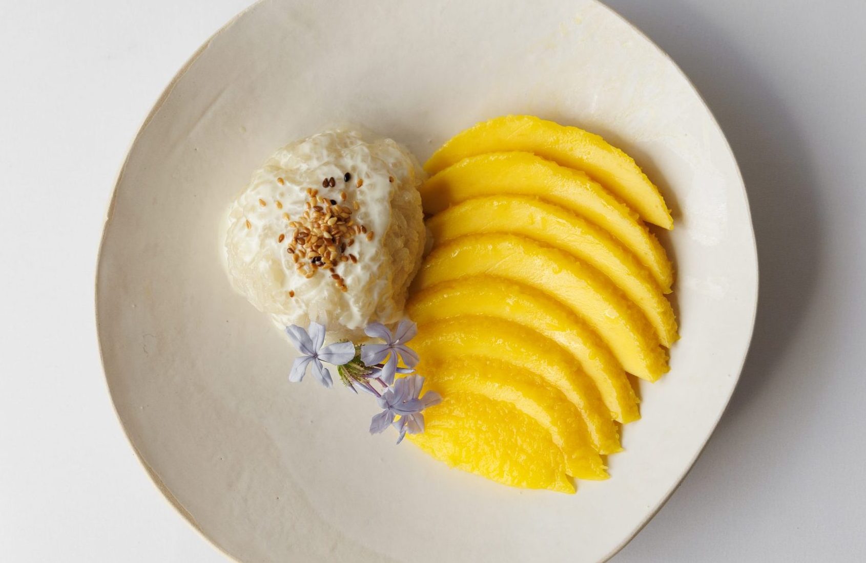 mango sticky rice - spring dessert - pairing Cordon Rouge champagne