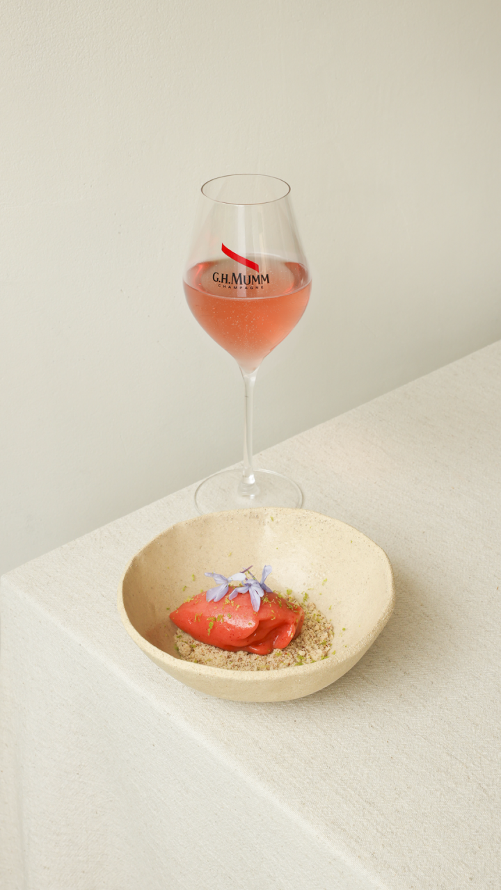 strawberry lime dessert - Mumm Rosé summer recipe